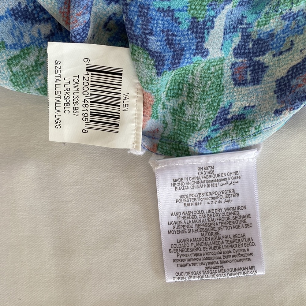 Gently Worn Gorgeous Sexy BCBGMaxazria Floral Sheer Top Size Large - Picture 6 of 8
